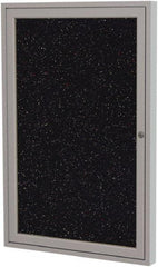 Ghent - 36" Wide x 24" High Enclosed Cork Bulletin Board - Rubber, Confetti (Color) - USA Tool & Supply