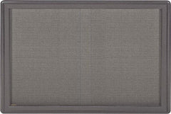 Ghent - 47" Wide x 34" High Enclosed Cork Bulletin Board - Fabric Covered, Black - USA Tool & Supply