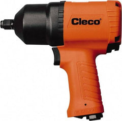 Cleco - 3/8" Drive, 10,000 RPM, 450 Ft/Lb Torque Impact Wrench - Pistol Grip Handle, 1,600 IPM, 40.5 CFM, 90 psi, 1/4" NPT Inlet - USA Tool & Supply