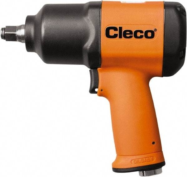 Cleco - 1" Drive, 5,500 RPM, 1,300 Ft/Lb Torque Impact Wrench - Pistol Grip Handle, 1,000 IPM, 40.5 CFM, 90 psi, 1/4" NPT Inlet - USA Tool & Supply