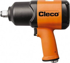 Cleco - 1/2" Drive, 8,000 RPM, 800 Ft/Lb Torque Impact Wrench - Pistol Grip Handle, 1,250 IPM, 64 CFM, 90 psi, 1/4" NPT Inlet - USA Tool & Supply