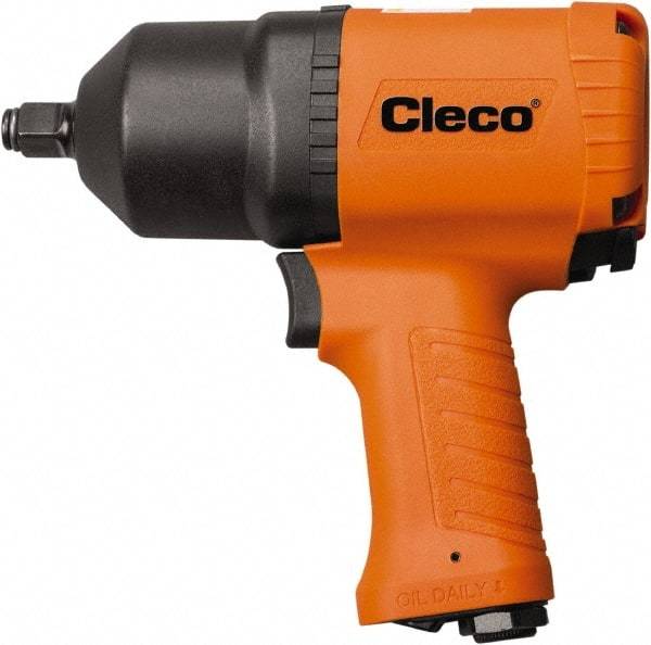 Cleco - 1/2" Drive, 8,500 RPM, 780 Ft/Lb Torque Impact Wrench - Pistol Grip Handle, 1,200 IPM, 40.5 CFM, 90 psi, 1/4" NPT Inlet - USA Tool & Supply