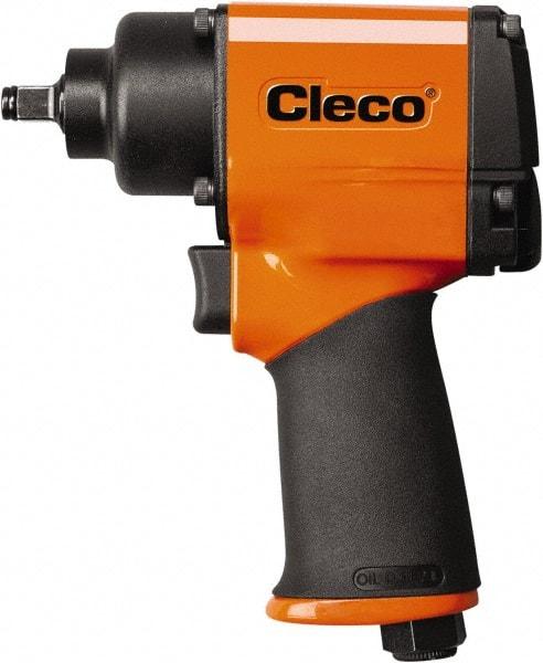 Cleco - 3/8" Drive, 10,000 RPM, 450 Ft/Lb Torque Impact Wrench - Pistol Grip Handle, 1,600 IPM, 27 CFM, 90 psi, 1/4" NPT Inlet - USA Tool & Supply