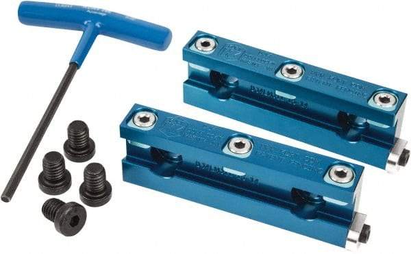 Kurt - 0.63" Jaw Width, Quick Change Jaw System, Vise Jaw Set - Aluminum Alloy, Bolt On, Soft Jaws - USA Tool & Supply