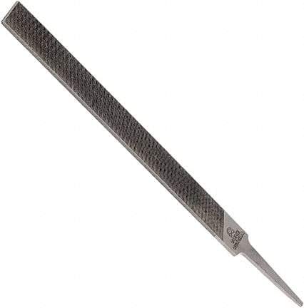 Anglo American - 10" Long, Smooth Cut, Mill American-Pattern File - Single Cut, 0.16" Overall Thickness, Tang - USA Tool & Supply