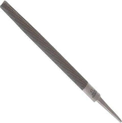 Anglo American - 4" Long, Second Cut, Half Round American-Pattern File - Double Cut, 0.12" Overall Thickness, Tang - USA Tool & Supply