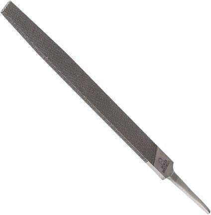 Anglo American - 12" Long, Smooth Cut, Flat American-Pattern File - Double Cut, 0.26" Overall Thickness, Tang - USA Tool & Supply