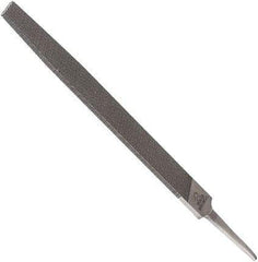 Anglo American - 12" Long, Bastard Cut, Flat American-Pattern File - Double Cut, 0.26" Overall Thickness, Tang - USA Tool & Supply