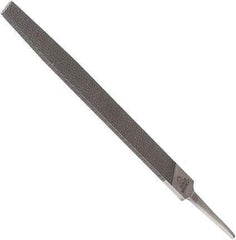 Anglo American - 12" Long, Smooth Cut, Triangle American-Pattern File - Double Cut, 0.79" Overall Thickness, Tang - USA Tool & Supply