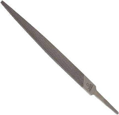 Anglo American - 4" Long, Smooth Cut, Warding American-Pattern File - Double Cut, 0.06" Overall Thickness, Tang - USA Tool & Supply