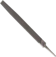 Anglo American - 6" Long, Second Cut, Flat American-Pattern File - Double Cut, 0.14" Overall Thickness, Tang - USA Tool & Supply