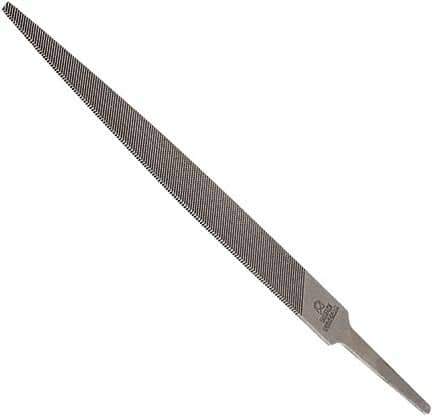 Anglo American - 6" Long, Second Cut, Warding American-Pattern File - Double Cut, 0.08" Overall Thickness, Tang - USA Tool & Supply