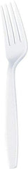 Dixie - Dixie Plastic Tableware, Heavyweight Forks - White - USA Tool & Supply