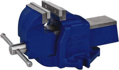 Irwin - 3" Jaw Width, 3-3/4" Opening Capacity, 1-7/8" Throat Depth, Steel Stationary Bench Vise - Bolt Down Base Attachment - USA Tool & Supply