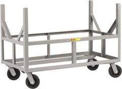 Little Giant - 3,000 Lb Capacity Steel Bar Cradle Truck - Steel Deck, 24" OAW, 0" Platform Length, Phenolic Casters - USA Tool & Supply