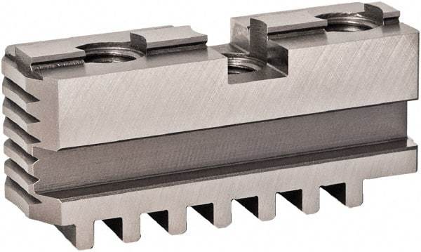 Bison - 19.68" Max Chuck Diam Compatibility, Steel Tongue & Groove Hard Lathe Master Jaws - 0 Steps - USA Tool & Supply