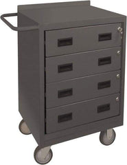 Durham - 1,200 Lb Capacity, 18" Wide x 24" Long x 39-3/4" High Mobile Cart - 4 Drawer, Steel, 2 Rigid/2 Swivel Casters - USA Tool & Supply