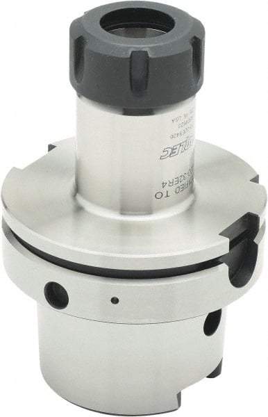 Parlec - 2mm to 20mm Capacity, 3.94" Projection, HSK100A Hollow Taper, ER32 Collet Chuck - 0.0002" TIR, Through-Spindle - Exact Industrial Supply
