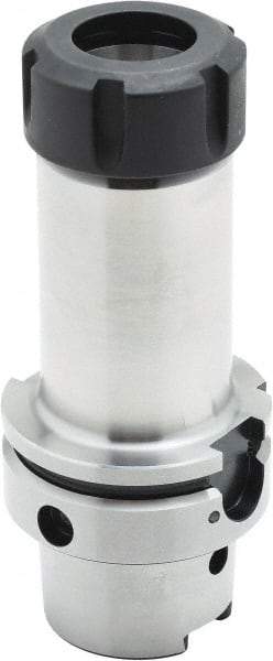 Parlec - 1mm to 16mm Capacity, 80mm Projection, HSK63A Hollow Taper, ER25 Collet Chuck - 0.0002" TIR, Through-Spindle - Exact Industrial Supply