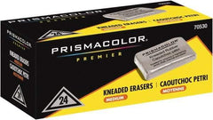 Prismacolor - Square Rubber Eraser - Gray - USA Tool & Supply