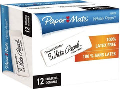 Paper Mate - Rectangle Rubber Eraser - White - USA Tool & Supply