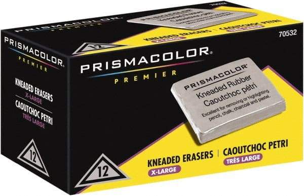 Prismacolor - Square Rubber Eraser - Gray - USA Tool & Supply