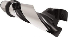 Allied Machine and Engineering - Series 29, 29 to 31.99mm Diam, 32mm Diam Straight Shank with Flange, Helical Flute Spade Drill - 96mm Max Depth, 136.2mm Body Length, 196.2mm OAL, Standard Length, Through Coolant - USA Tool & Supply