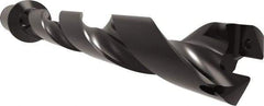 Allied Machine and Engineering - Series 32, 32 to 35mm Diam, 1-1/2" Diam Straight Shank with Flange, Helical Flute Spade Drill - 9-41/64" Max Depth, 11-23/32" Body Length, 14-13/32" OAL, Standard Length, Through Coolant - USA Tool & Supply