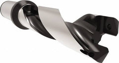 Allied Machine and Engineering - Series 26, 26 to 28.99mm Diam, 32mm Diam Straight Shank with Flange, Helical Flute Spade Drill - 87mm Max Depth, 128.1mm Body Length, 188.1mm OAL, Standard Length, Through Coolant - USA Tool & Supply