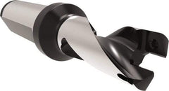 Allied Machine and Engineering - Series 16, 16 to 16.99mm Diam, 20mm Diam Straight Shank with Flange, Helical Flute Spade Drill - 21mm Max Depth, 50.8mm Body Length, 100.8mm OAL, Short Length, Through Coolant - USA Tool & Supply