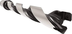 Allied Machine and Engineering - Series 24, 24 to 25.99mm Diam, 25mm Diam Straight Shank with Flange, Helical Flute Spade Drill - 181.9mm Max Depth, 217.8mm Body Length, 273.8mm OAL, Standard Length, Through Coolant - USA Tool & Supply