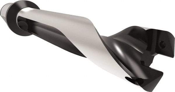 Allied Machine and Engineering - Series 32, 32 to 35mm Diam, 40mm Diam Straight Shank with Flange, Straight Flute Spade Drill - 175mm Max Depth, 227.7mm Body Length, 297.7mm OAL, Standard Length, Through Coolant - USA Tool & Supply