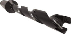 Allied Machine and Engineering - Series 11, 11 to 12mm Diam, 5/8" Diam Straight Shank with Flange, Helical Flute Spade Drill - 3-19/64" Max Depth, 4-11/32" Body Length, 6-7/32" OAL, Standard Length, Through Coolant - USA Tool & Supply