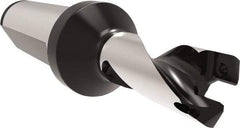 Allied Machine and Engineering - Series 12, 12 to 12.99mm Diam, 20mm Diam Straight Shank with Flange, Helical Flute Spade Drill - 16mm Max Depth, 43.2mm Body Length, 93.2mm OAL, Short Length, Through Coolant - USA Tool & Supply