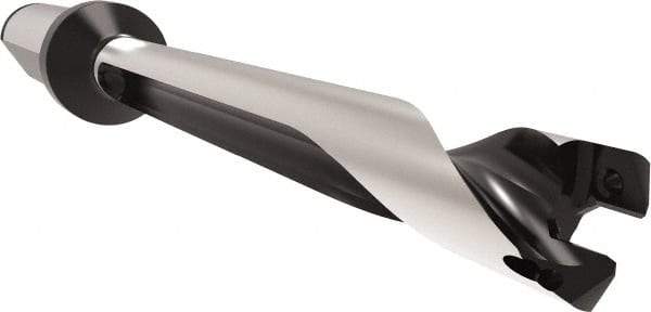 Allied Machine and Engineering - Series 11, 11 to 11.99mm Diam, 16mm Diam Straight Shank with Flange, Straight Flute Spade Drill - 83.9mm Max Depth, 110.6mm Body Length, 158.6mm OAL, Standard Length, Through Coolant - USA Tool & Supply
