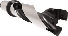 Allied Machine and Engineering - Series 24, 24 to 25.99mm Diam, 25mm Diam Straight Shank with Flange, Helical Flute Spade Drill - 78mm Max Depth, 113.8mm Body Length, 169.8mm OAL, Standard Length, Through Coolant - USA Tool & Supply