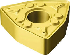 Sandvik Coromant - WNMG433 WM Grade 3005 Carbide Turning Insert - TiCN/Al2O3/TiN Finish, 80° Trigon, 1/2" Inscr Circle, 3/16" Thick, 3/64" Corner Radius - USA Tool & Supply