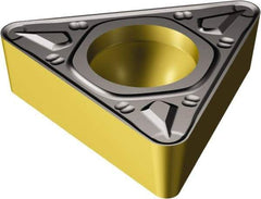Sandvik Coromant - TCMT32.52 MR Grade 1105 Carbide Turning Insert - TiAlN2 Finish, 60° Triangle, 3/8" Inscr Circle, 5/32" Thick, 1/32" Corner Radius - USA Tool & Supply