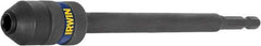 Irwin - 1/4" Drive Standard Socket Extension - 6" OAL, Black Oxide Finish - USA Tool & Supply