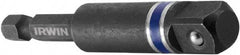 Irwin - 3/8" Square Size Hex to Square Adapter - 1/4" Hex Drive, 3" OAL - USA Tool & Supply