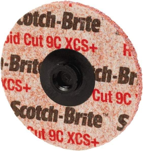 3M - 3" Disc Diam, Aluminum Oxide Quick Change Disc - Type R Attaching System, Nonwoven, Maroon, Medium Grade, 18,000 RPM - USA Tool & Supply