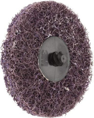 3M - 3" Disc Diam, Aluminum Oxide Quick Change Disc - Type R Attaching System, Nonwoven, Purple, Medium Grade, 15,000 RPM - USA Tool & Supply