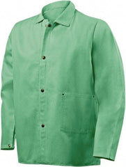 Steiner - Size 6XL Flame Resistant/Retardant Jacket - Green, Cotton, Snaps Closure - USA Tool & Supply