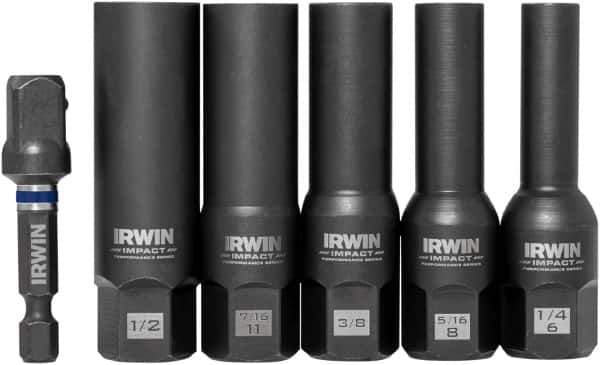 Irwin - 6 Piece Bolt Extractor Set - Clam Shell - USA Tool & Supply