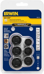 Irwin - 6 Piece Bolt Extractor Set - Magnetic Rail - USA Tool & Supply