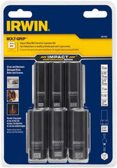 Irwin - 6 Piece Bolt Extractor Set - Magnetic Rail - USA Tool & Supply