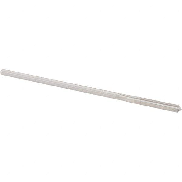Alvord Polk - 0.118" High Speed Steel 4 Flute Chucking Reamer - Straight Flute, 0.112" Straight Shank, 7/8" Flute Length, 3-1/2" OAL - USA Tool & Supply