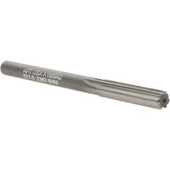 Alvord Polk - 6mm Solid Carbide 6 Flute Chucking Reamer - Straight Flute, Straight Shank, 1" Flute Length, 3" OAL - USA Tool & Supply