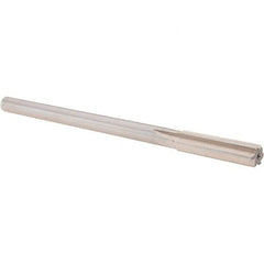 Alvord Polk - 0.4905" High Speed Steel 6 Flute Chucking Reamer - Straight Flute, 0.4355" Straight Shank, 2" Flute Length, 8" OAL - USA Tool & Supply