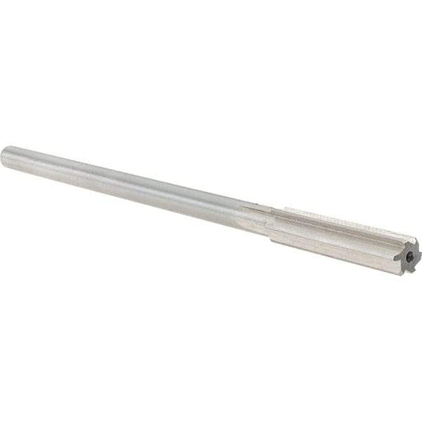 Alvord Polk - 0.387" High Speed Steel 6 Flute Chucking Reamer - Straight Flute, 0.3105" Straight Shank, 1-3/4" Flute Length, 7" OAL - USA Tool & Supply